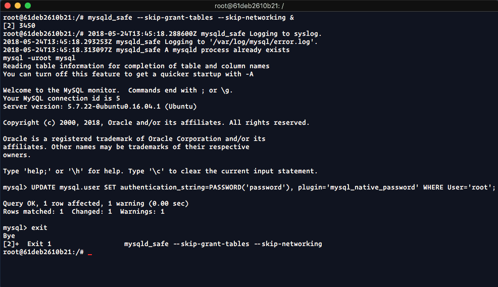 MySQL Change Root Password Taek s Blog